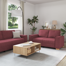 vidaXL Kanapé 3 pcs Bordó 220 x 80 x 84 cm Lábbal kevert anyag