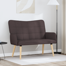 vidaXL Kétüléses Kanapé Sötét Barna 115 x 61 x 87 cm Szövet