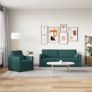 vidaXL Kanapé Szett 2 pcs Sötétzöld 198 x 78 x 80 cm szövet