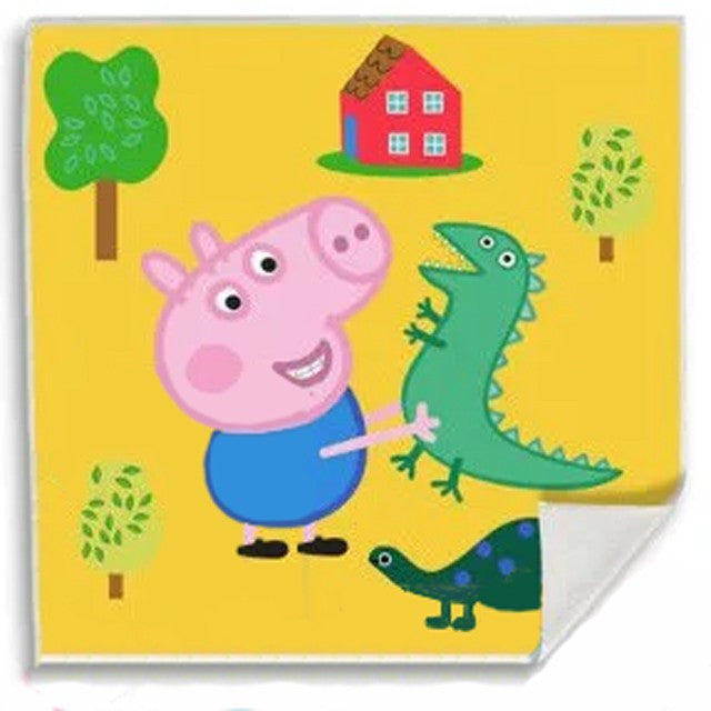 Peppa malac Dino Mágikus Kéztörlő arctörlő, törölköző 30x30cm, J-85EWA17033PPA