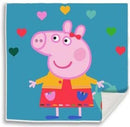 Peppa malac Hearts Mágikus Kéztörlő arctörlő, törölköző 30x30cm, J-85EWA17033PPB