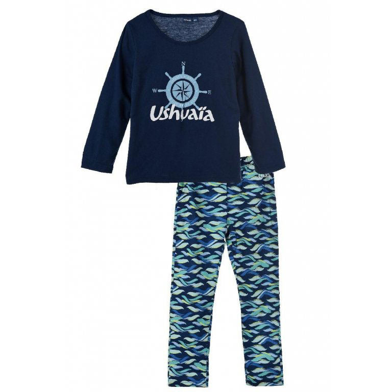Ushuaia Iránytű Compass férfi hosszú pizsama XXL, J-85SNXUSRH046AXXL
