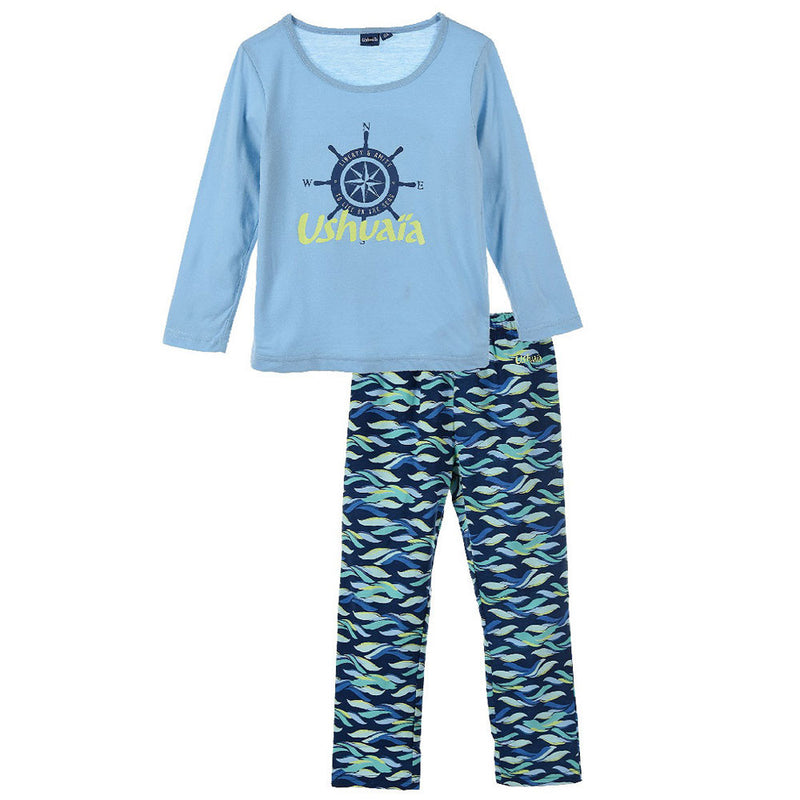 Ushuaia Iránytű Compass férfi hosszú pizsama XXL, J-85SNXUSRH046BXXL