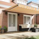 vidaXL Napernyő keret Sárga és Fehér 500 × 300 cm