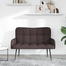 vidaXL Kétüléses Kanapé Sötét Barna 115 x 61 x 87 cm Szövet