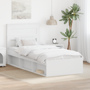 vidaXL Ágykeret fejtámlával Fehér 100 x 200 cm Tömör fenyőfa