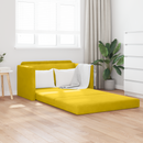 vidaXL Kanapéágy Napraforgó sárga 124 x 71 x 78 cm Bársony