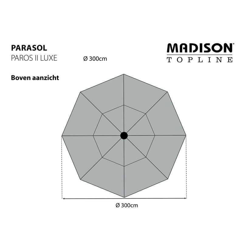 Madison Paros II Luxe zafírkék napernyő 300 cm