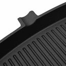 vidaXL öntöttvas grillserpenyő fa nyéllel 20 x 20 cm