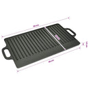 vidaXL 2 db megfordítható öntöttvas grilltálca 38 x 23 cm
