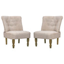 vidaXL 2 db krémszínű szövetkárpitozású francia szék