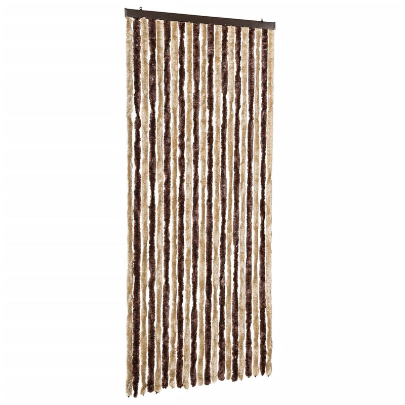 vidaXL bézs és világosbarna zsenília rovarfüggöny 90 x 220 cm