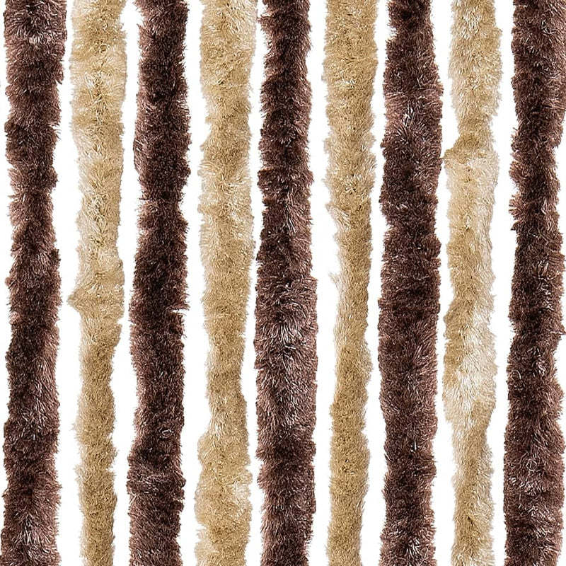 vidaXL bézs és világosbarna zsenília rovarfüggöny 90 x 220 cm