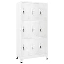 vidaXL acél öltözőszekrény 9 rekesszel 90 x 45 x 180 cm