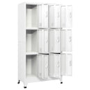 vidaXL acél öltözőszekrény 9 rekesszel 90 x 45 x 180 cm