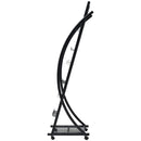 vidaXL Fekete, A4-es újságtartó állvány 40x32x131 cm