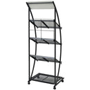 vidaXL Fekete és fehér űjságtartó állvány 47x40x134 cm