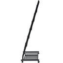 vidaXL Fekete, A4-es újságtartó állvány 47,5x43x133 cm