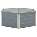 vidaXL Kerti magaságyás horganyzott acélból 129x129x46cm szürke