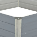 vidaXL Kerti magaságyás horganyzott acélból 129x129x46cm szürke