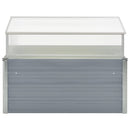 vidaXL melegház horganyzott acélból 100 x 100 x 85 cm szürke