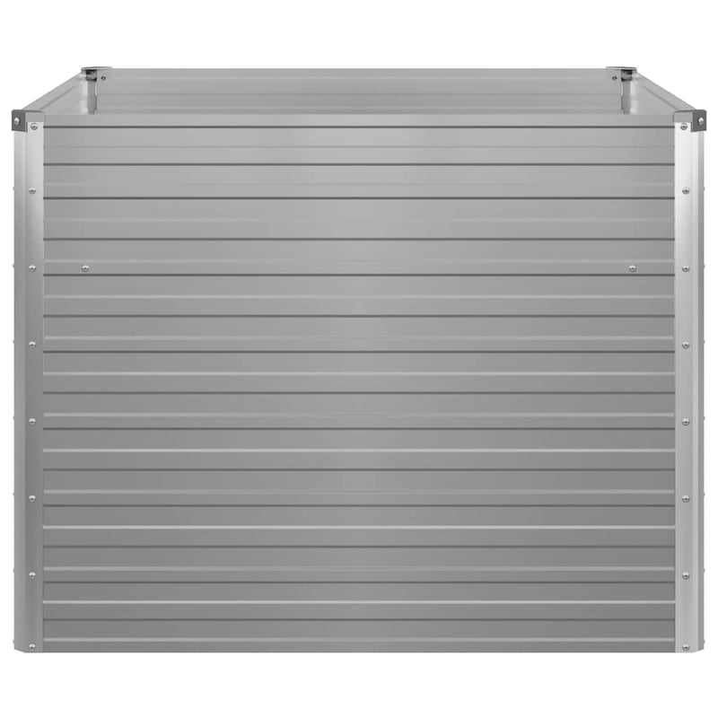 vidaXL szürke horganyzott acél kerti magaságyás 100 x 100 x 77 cm