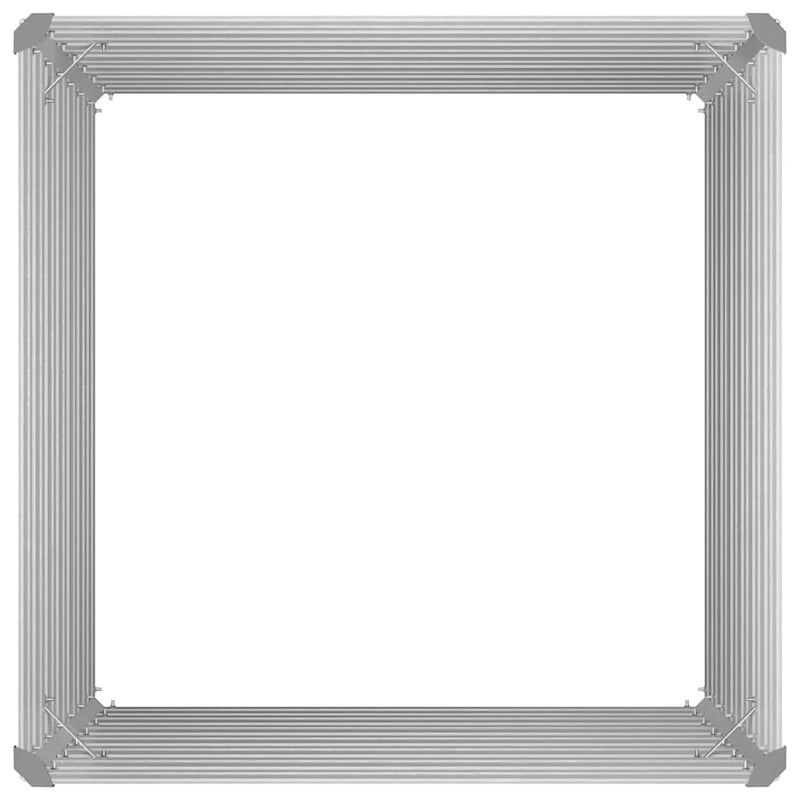 vidaXL szürke horganyzott acél kerti magaságyás 100 x 100 x 77 cm