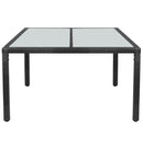 vidaXL fekete polyrattan kerti asztal 150 x 90 x 75 cm