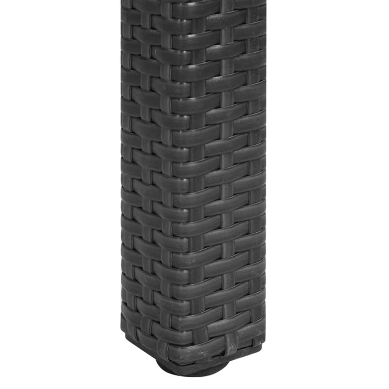 vidaXL fekete polyrattan kerti asztal 150 x 90 x 75 cm