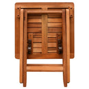 vidaXL tömör akácfa napozóágy asztallal