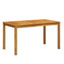 vidaXL tömör akácfa kerti asztal 140 x 80 x 74 cm