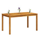 vidaXL tömör akácfa kerti asztal 140 x 80 x 74 cm