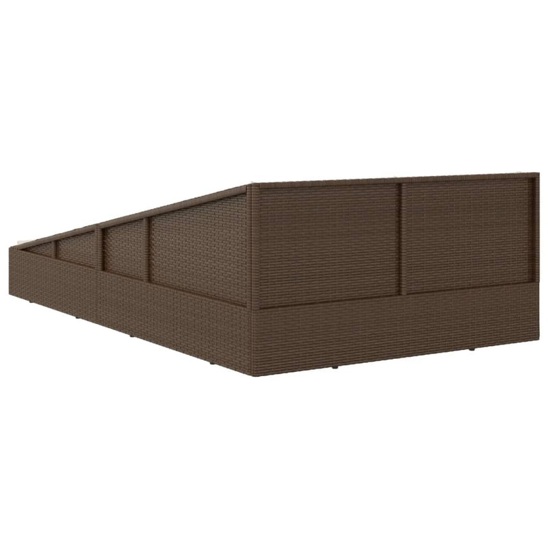 vidaXL barna polyrattan kerti ágy 110 x 200 cm