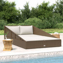 vidaXL barna polyrattan kerti ágy 110 x 200 cm