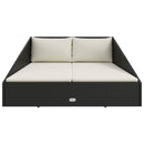 vidaXL fekete polyrattan kerti ágy 110 x 200 cm