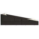 vidaXL fekete polyrattan kerti ágy 110 x 200 cm