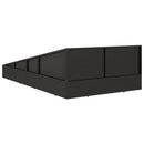 vidaXL fekete polyrattan kerti ágy 110 x 200 cm