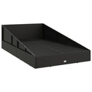 vidaXL fekete polyrattan kerti ágy 110 x 200 cm