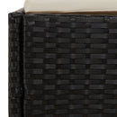 vidaXL fekete polyrattan kerti ágy 110 x 200 cm