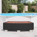 vidaXL Polyrattan, fekete Spa fellépő 92x45x25 cm