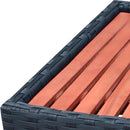 vidaXL Polyrattan, fekete Spa fellépő 92x45x25 cm
