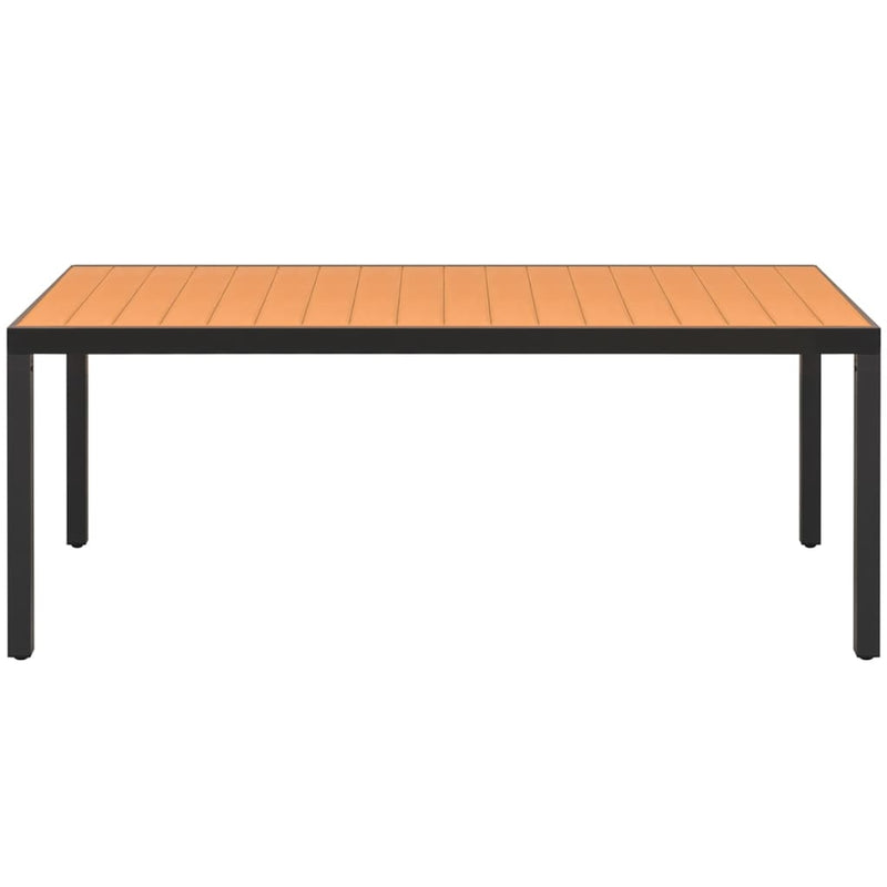 vidaXL barna alumínium és WPC kerti asztal 185 x 90 x 74 cm