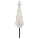 vidaXL krémfehér napernyő fa rúddal 200 x 300 cm