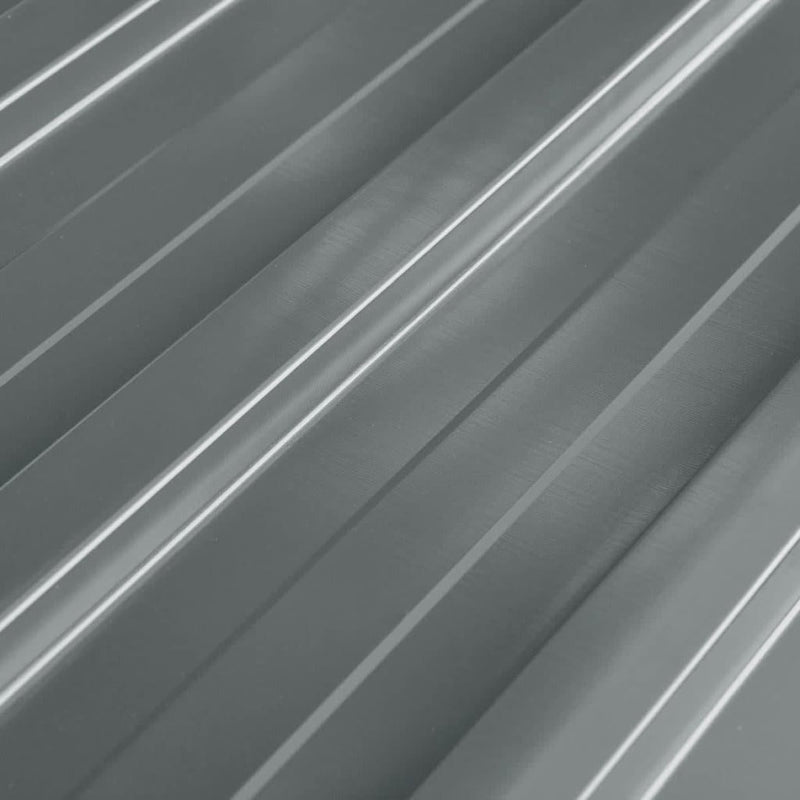 vidaXL 12 db szürke horganyzott acél tetőpanel