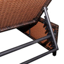 vidaXL 2 db barna polyrattan dönthető kerti szék asztallal