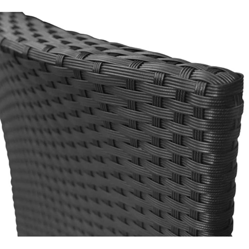 vidaXL 2 db fekete polyrattan kerti szék