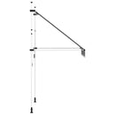 vidaXL kézzel feltekerhető napellenző kék-fehér csíkokkal 150 cm