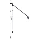 vidaXL kézzel feltekerhető napellenző kék-fehér csíkokkal 250 cm