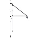 vidaXL kézzel feltekerhető napellenző kék-fehér csíkokkal 250 cm