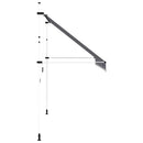 vidaXL kézzel feltekerhető napellenző kék-fehér csíkokkal 350 cm
